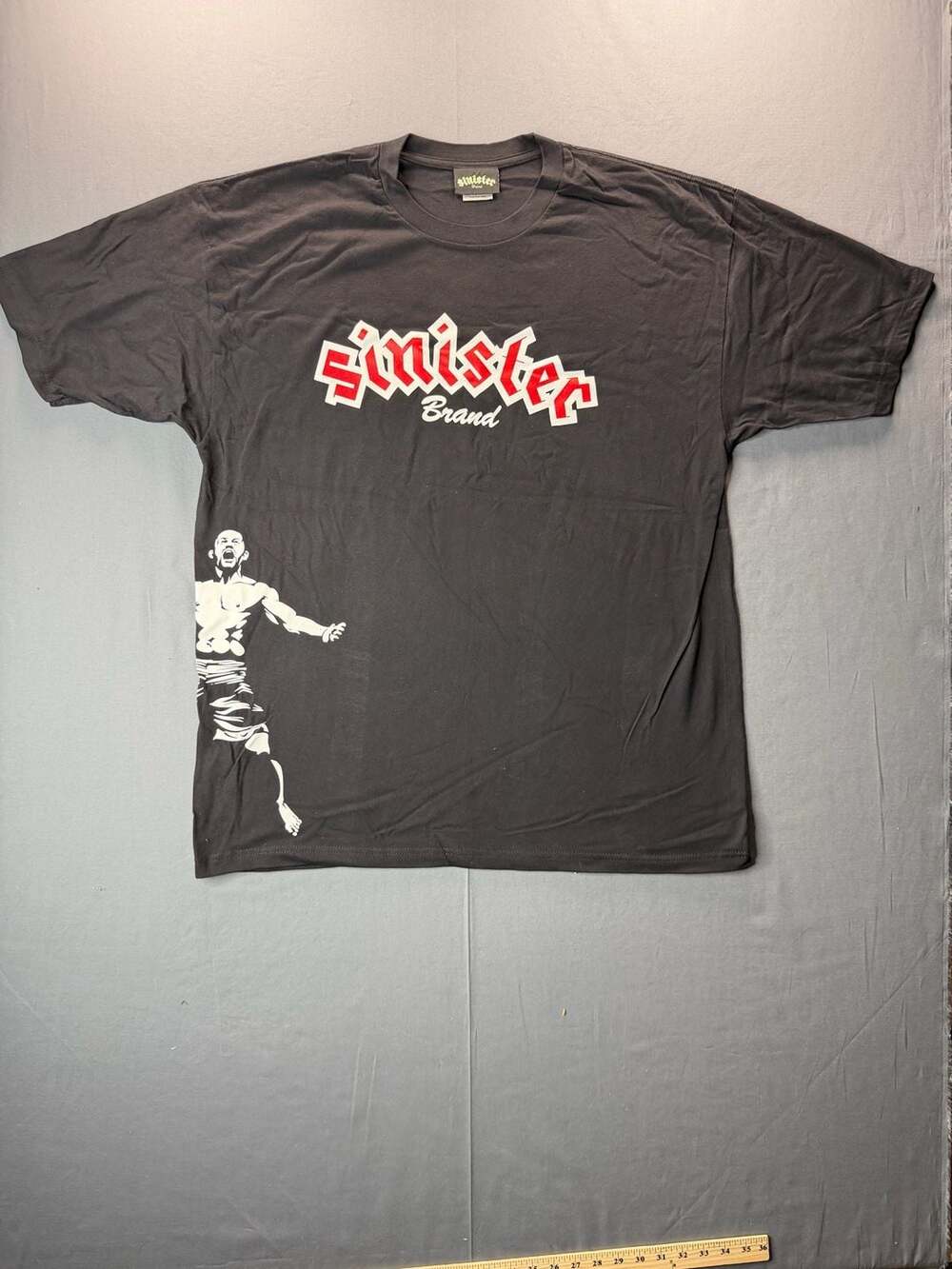Rare Vintage Y2K Sinister Brand Chuck Liddell Team Liddell UFC T-Shirt Size XXL